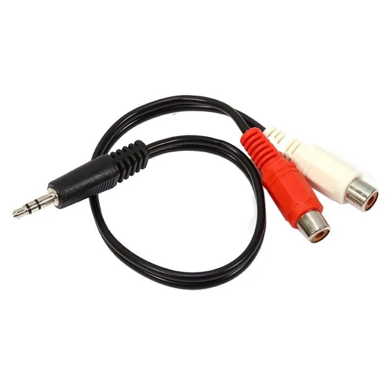 

3.5mm 1/8 Stereo Male Mini Plug to 2 Female RCA Jack Adapter Audio Y Cable