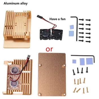 

Aluminum Gold Enclosure Case Metal Shell Box Heatsink for Raspberry Pi 4 Model B