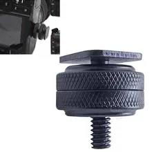 

1/4 Inch Dual Nuts Tripod Mount Screw to Flash Camera Hot Shoe Adapter