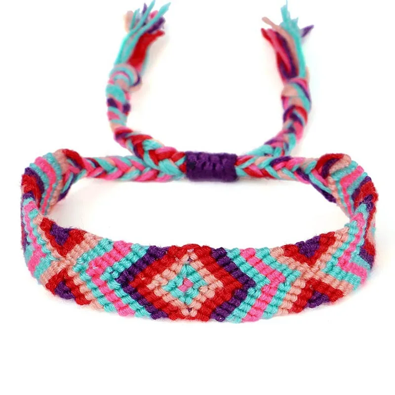 Boho сглаза многоцветный ручной тканый браслет дружбы для женщин и мужчин с узлом ручной работы Wayuu шикарный пляжный серфинговый ювелирный подарок