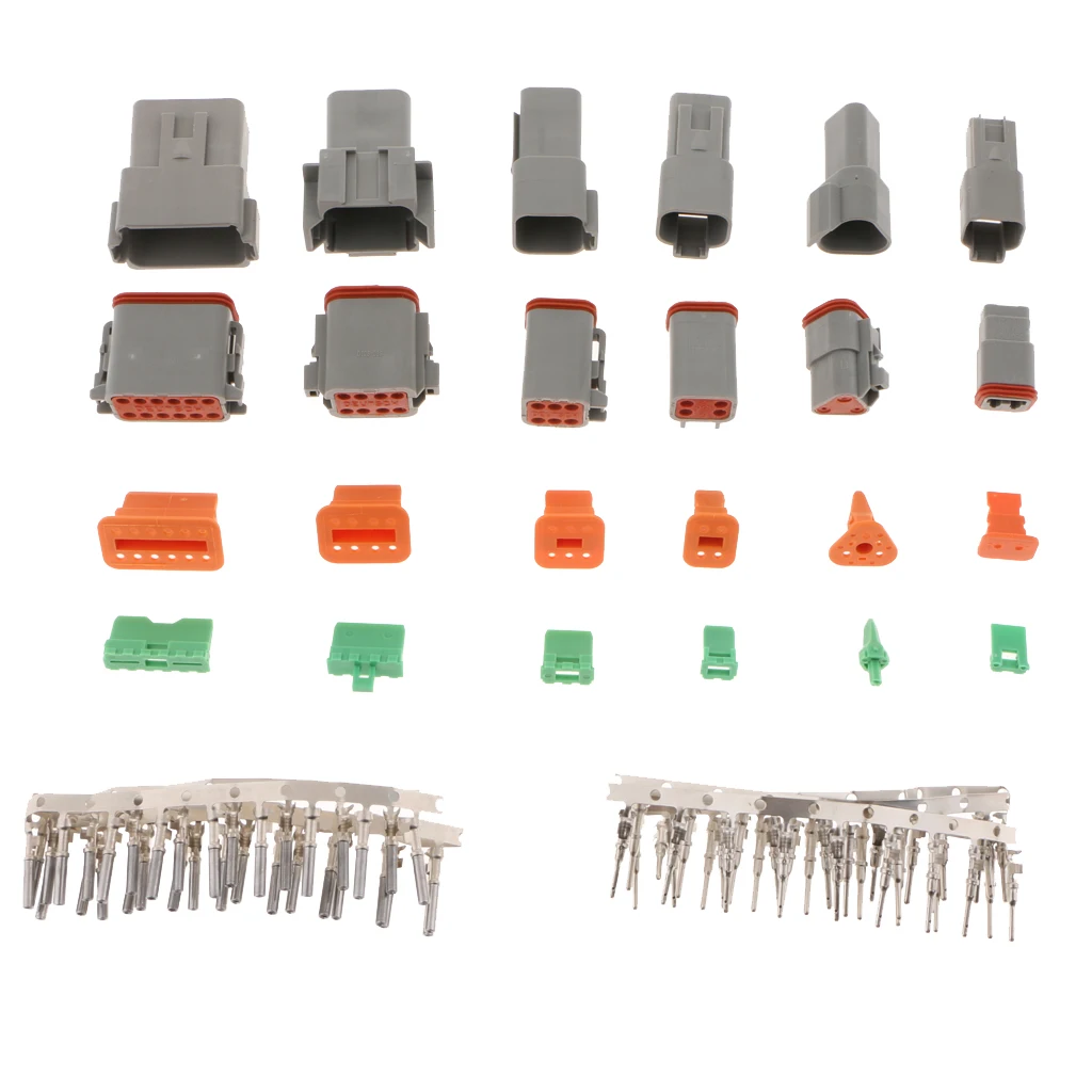 2 3 4 6 8 12 Pin Deutsch Connector Plug Receptacle IP67 22-16 AWG Wedge Lock