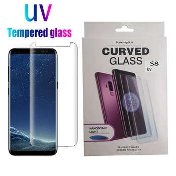 

500pcs 3D Curved Tempered Glass UV Nano Liquid Screen Protector Film For Samsung Galaxy S20 Ultra S10 E 5G S9 S8 Note 10 Plus