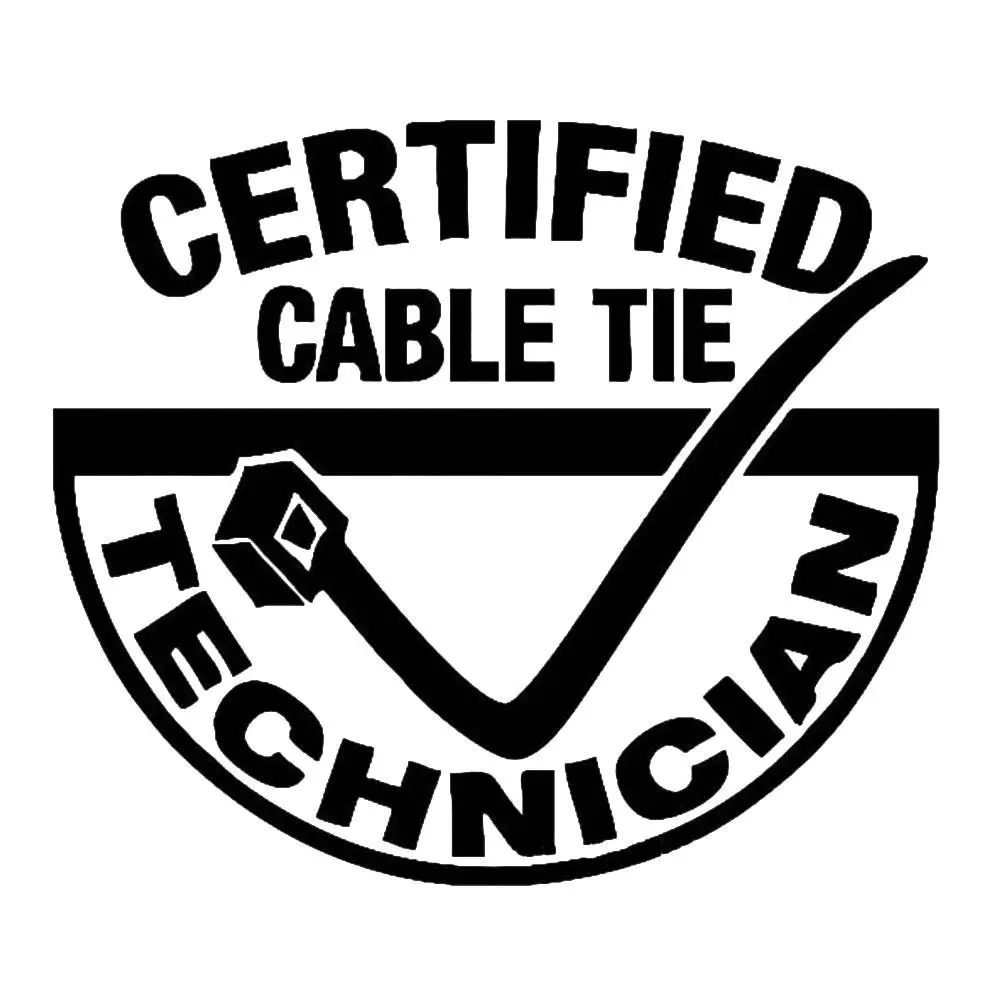 

50% HOT SALES!!! CERTIFIED CABLE TIE TECHNICIAN Funny Car Vehicle Reflective Decals Sticker Decor