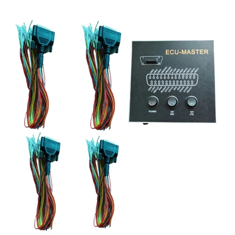

ECU MASTER Chip Tuning Connector Key Coding Programmer With 4pcs DB25 Cables For Ktag Kess Pisini Orange5 Xrog M Piasini Carprog