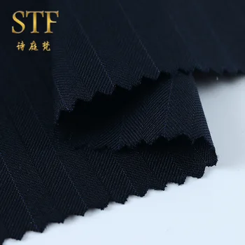 

Autumn and Winter Fashion Business Men's Suit Fabric Striped Worsted Wool Casual Suit Fabric Factory Outlet