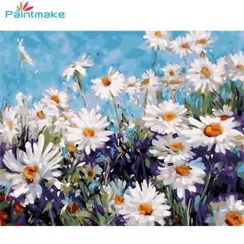 

Paintmake flowers DIY Paint By Numbers Oil Painting On Canvas Daisy Home Decoration Painting Wall Art Picture For Kids