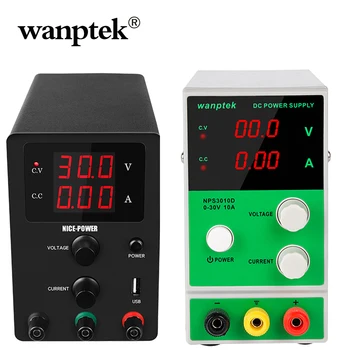

Wanptek 9 Types DC Lab Switching Adjustable Power Supply 30V 10A Laboratory Voltage Regulator Stabilizer Bench Source Digital