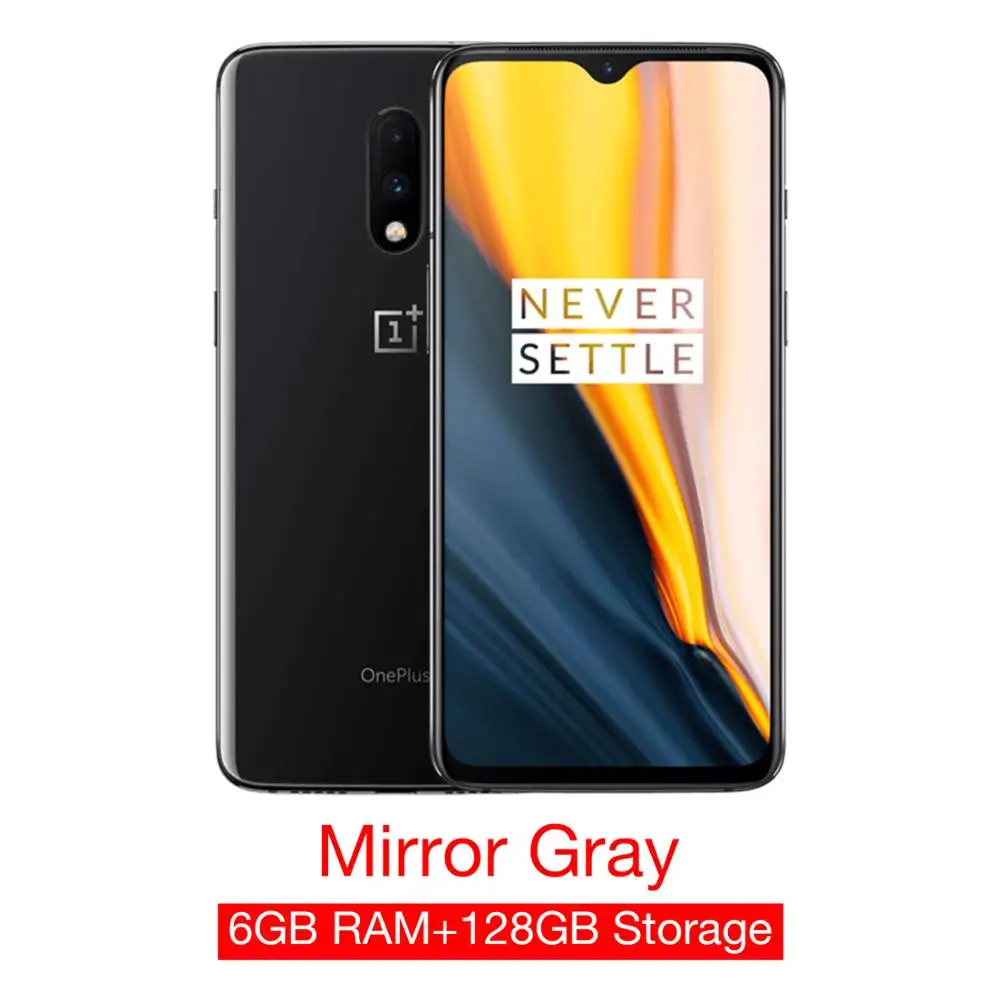 Mirror Gray 6128 Глобальная версия OnePlus 7 6/8 ГБ ОЗУ 128/256 Гб ПЗУ разблокировка смартфона 6,4" AMOLED дисплей 3700 мАч Восьмиядерный процессор Snapdragon 855 48 МП - Цвет: Mirror Gray 6128