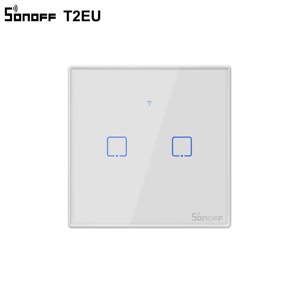 Sonoff T2 ЕС WiFi переключатель ЕС панель 433 МГц сенсорный/RF/APP/WiFi/беспроводной дистанционный светильник умный дом работает с Alexa Google