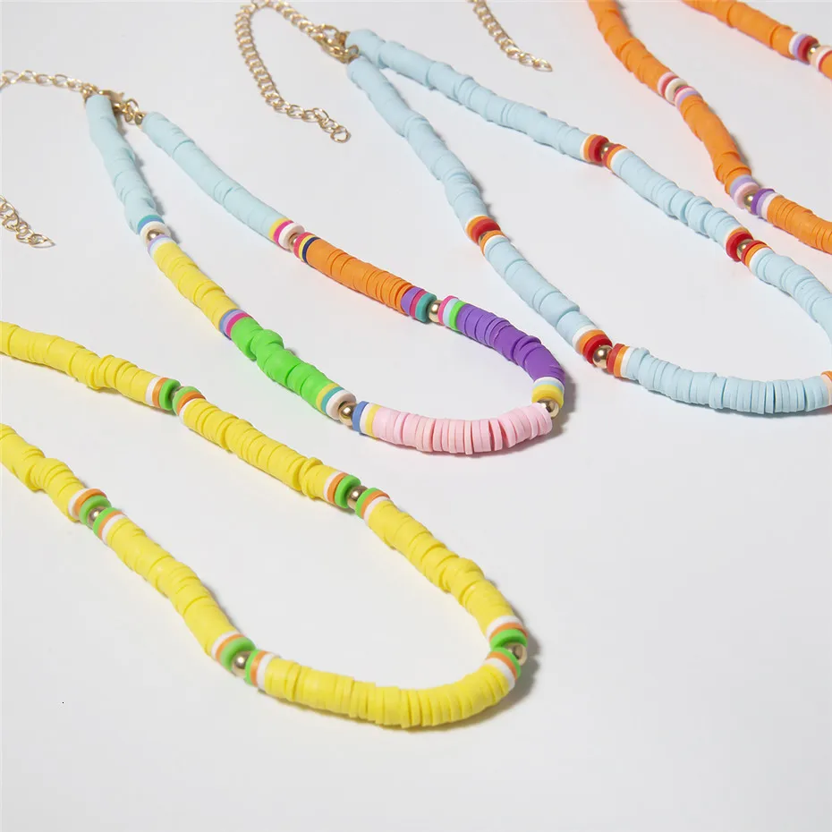 7 цветов, уникальный дизайн, ожерелье-чокер из бисера, ошейник, заявленный подарок для девушки, колье, Корейская Радужная мягкая цепочка, ожерелье для женщин