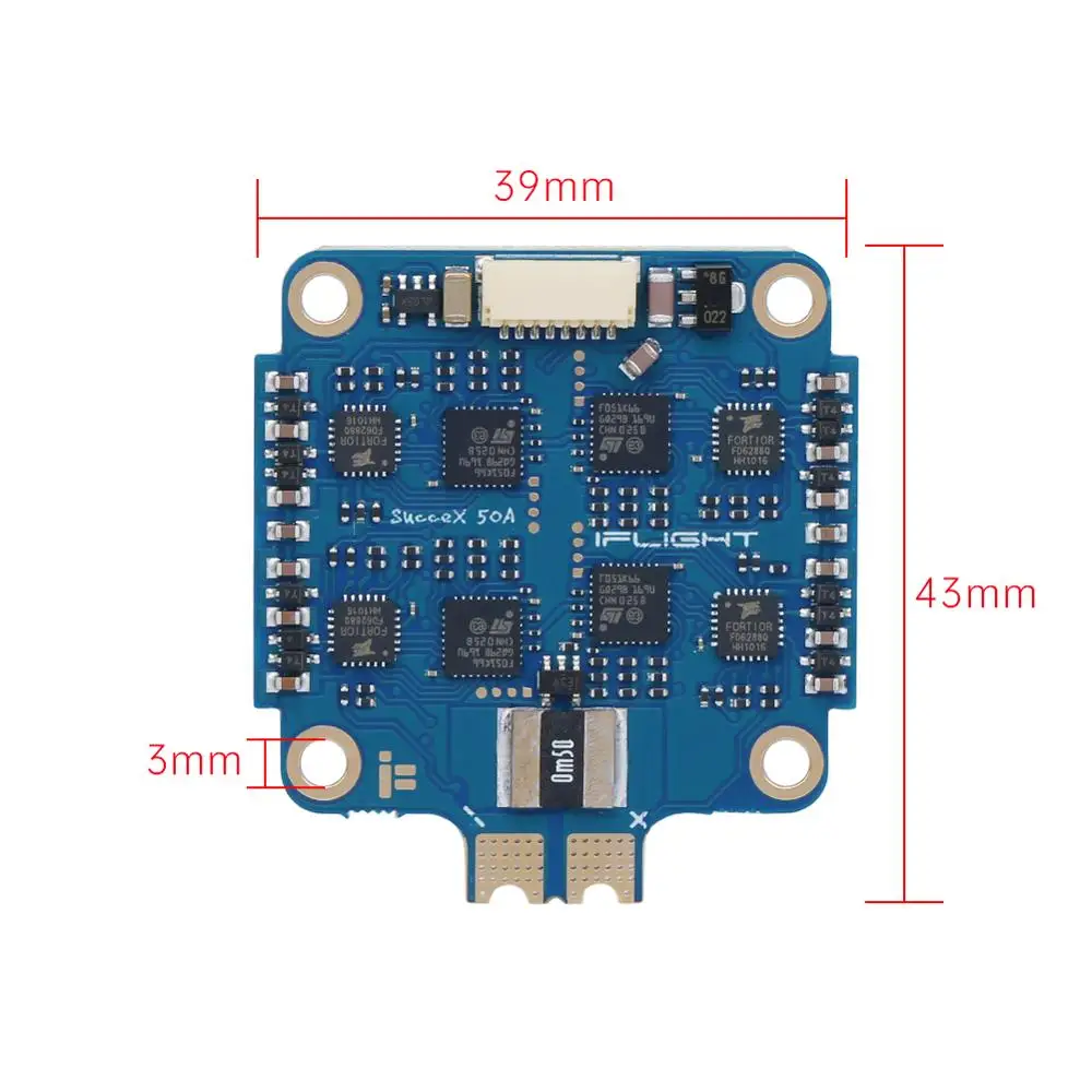 ESC 4 в 1 iFlight sucex 50A 2 6s BLHeli_32 с телеметрической поддержкой DShot150/300/600/1200 MultiShot OneShot для