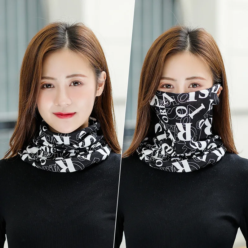 

Bib Women's New European and American Autumn and Winter Fashion Warmth Magic Scarf Men's Knitted Wild Veil Hanging Ear Collar