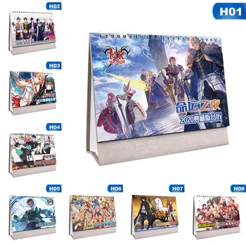 

2020 Hot Japanese Anime Naruto Conan Series Desk Calendar DIY Cartoon Characters Coil Calendars Daily Schedule Planner