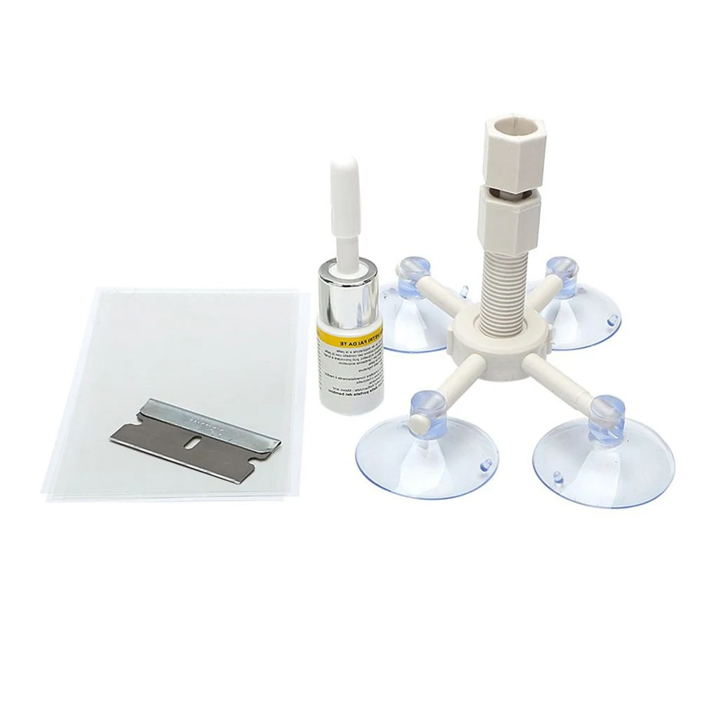 

Windscreen Windshield Repair Kit Suction Cup Window Glass Crack Repairing for Car PAK55