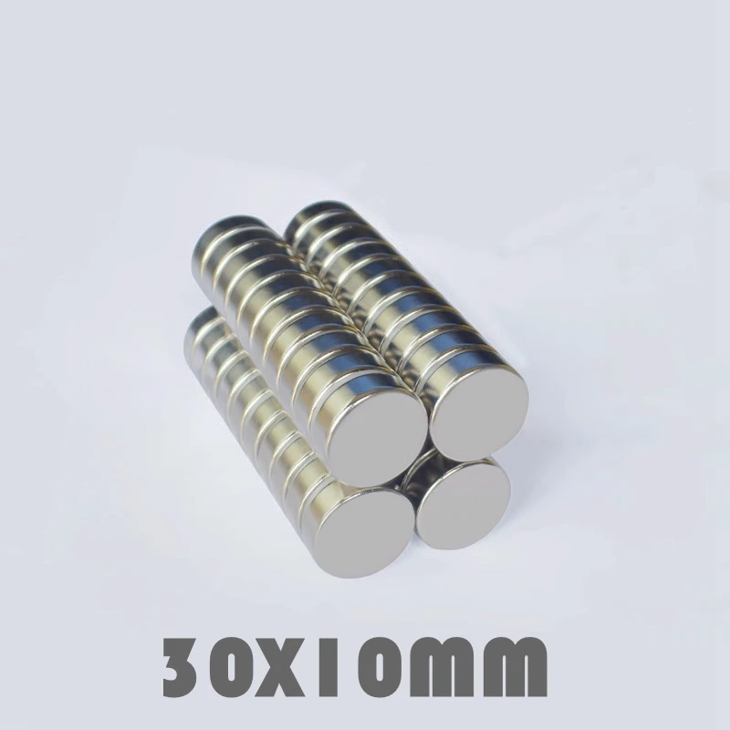 

5Pcs 30X10mm Strong Cylinder Rare Earth Neodymium Magnet 30X10 Neodymium Bulk Sheet N35 Mini Small Round Magnets Disc 30*10 mm