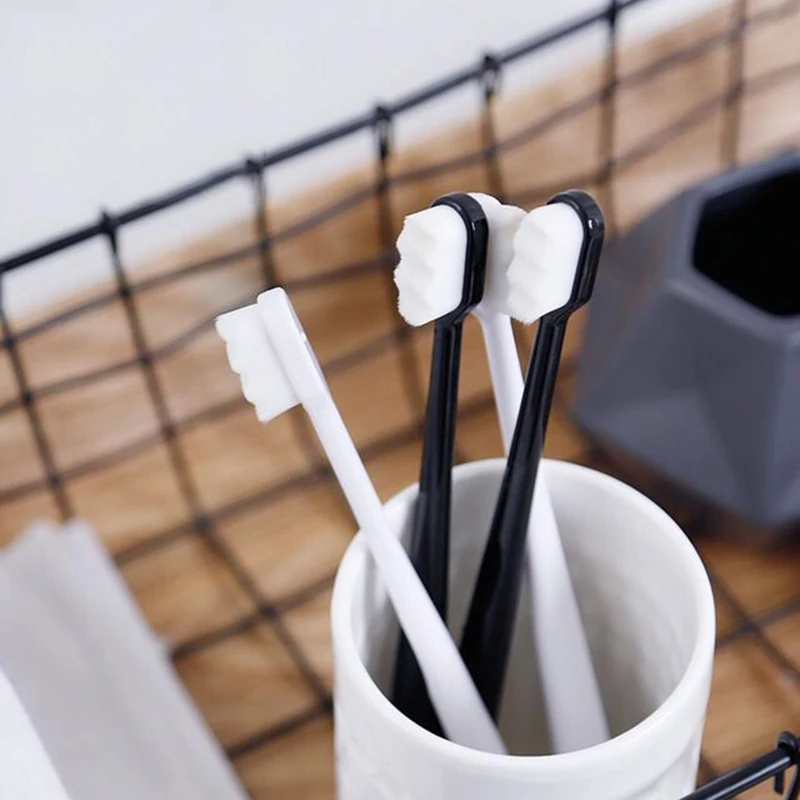 

2pcs Ultra-fine Soft Toothbrush Portable Travel Eco-friendly Wave Nano Brush Tooth Care Oral Cleaning Tool for Adult