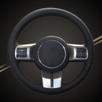 

Car Braid On The Steering Wheel Cover for Jeep Grand Cherokee 2011-2013 Compass Wrangler Patriot 2011-2016 Auto Braiding Styling