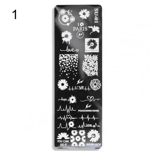 Nail Stamping Plates Human Face Design Multiple Pictures Solid Manicure Art Stainless Steel Printing Plate for Girl 1