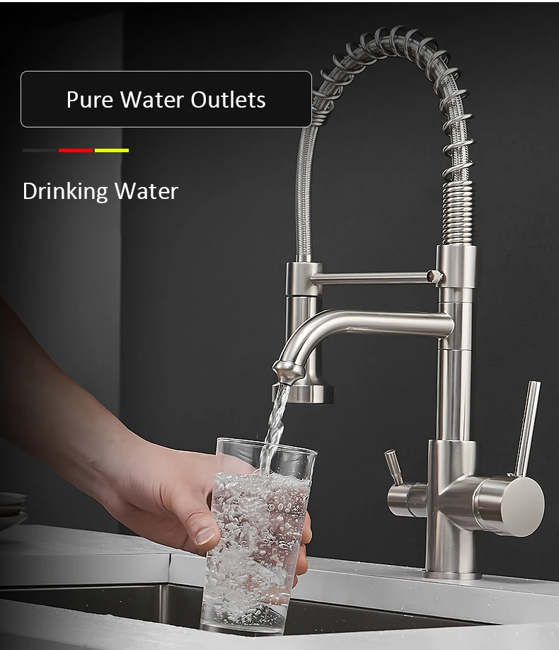 Kitchen Filtered Faucet Water Tap Purifier Faucet Dual Sprayer Tap