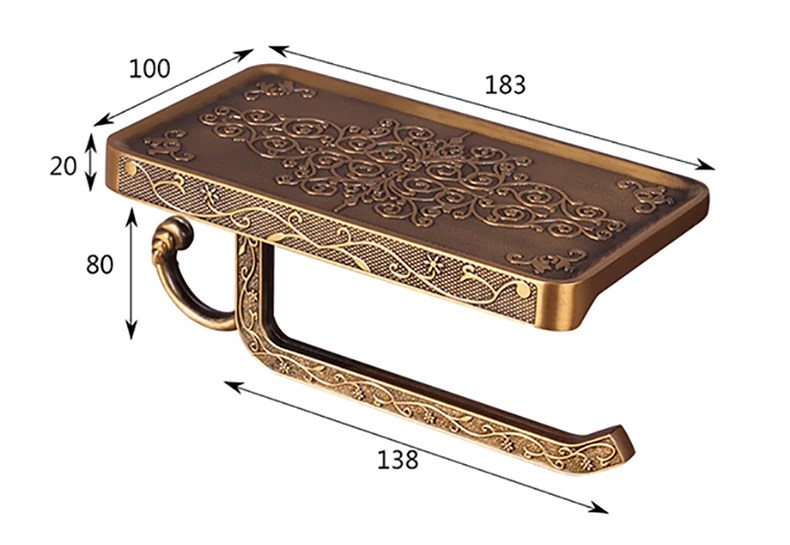 Vidric Античная резная бумага для ванной мобильного телефона держатель для туалетной бумаги Диспенсер с полкой вешалка для полотенец держатель туалетной бумаги