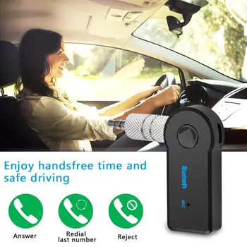 

Bluetooth Music AUX Audio MP3 Receiver 3.5mm Male To Male USB Charging Built-in Mic For IPhone IPad Samsung HTC Smart-phone Etc