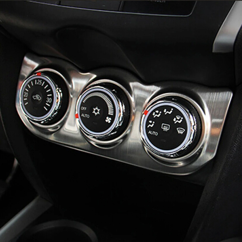 STAINLESS AIR CONDITIONING KNOBS COVER BEZEL MOLDING FOR MITSUBISHI ASX CITROEN C4 AIRCROSS PEUGEOT 4008 2012-2016 ACCESSORIES | Автомобили