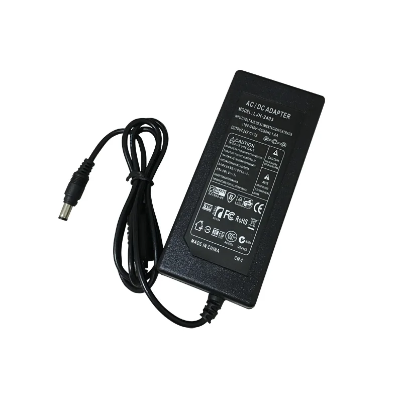 AC 100V 240V DC 24 V 3A адаптер конвертер постоянного тока 24В 3000mA Питание Зарядное