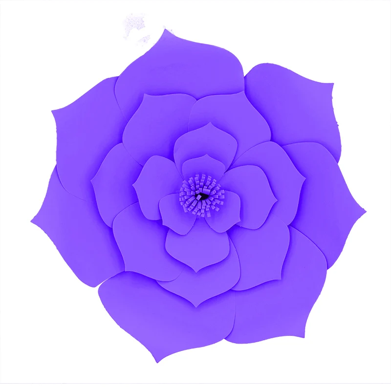 30cm purple Бумага Единорог цветок ресницы роговые уши День Рождения украшения инструменты творческие подарки фон с единорогом приспособления для декора вечеринки - Цвет: 30cm purple