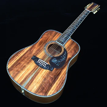 

12 string solid koa wood Acoustic guitar, acoustic Guitarra,