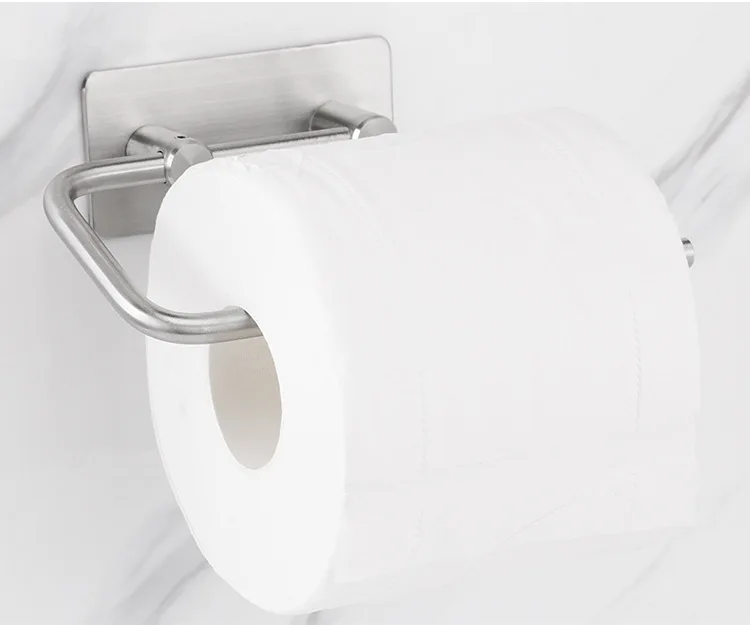 

Paper Towel Rack Without Piercing Nailing Paper Frame 304 Stainless Steel Strong Adhesive Unscented Toilet Paper Rack Bathroom