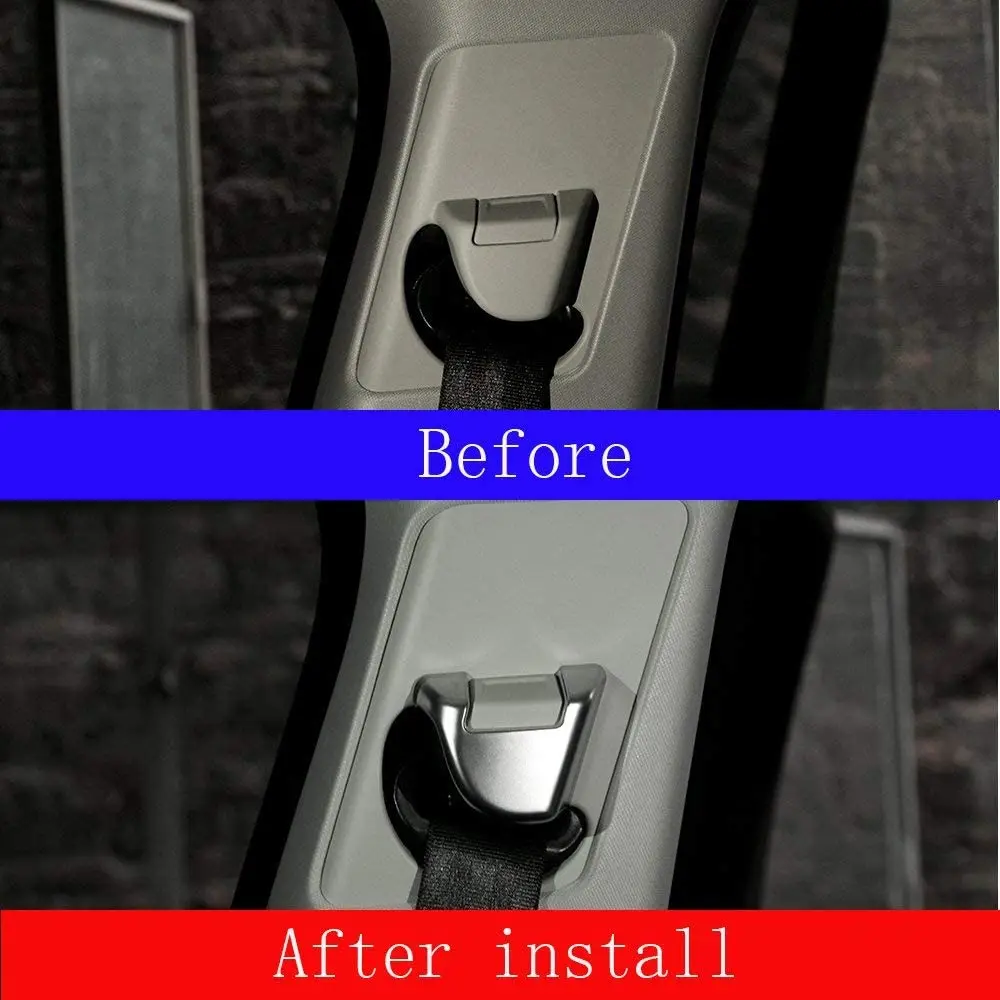 

ABS Chrome Plastic Seat Belt Buckle Cover Trim Sticker Car Accessories For Land Rover Range Rover RR Sport 2014-2017