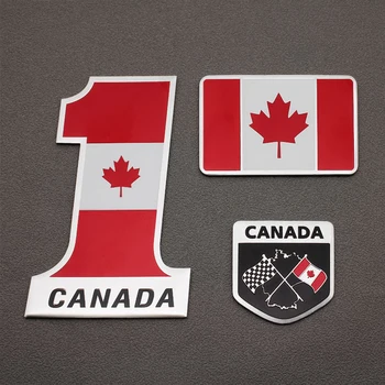 

Car Styling 3D aluminum Canada National flag Stickers Emblem Badge Decals Decoration For BMW Audi Kia Skoda Ford Toyota Honda