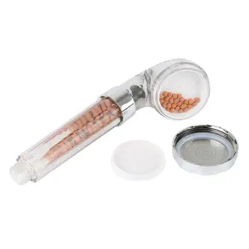 

Shower Bath Head Handheld High-Pressure Water-Saving Ionic Filtration Negative Ion Activated Ceramic Balls Showerhead