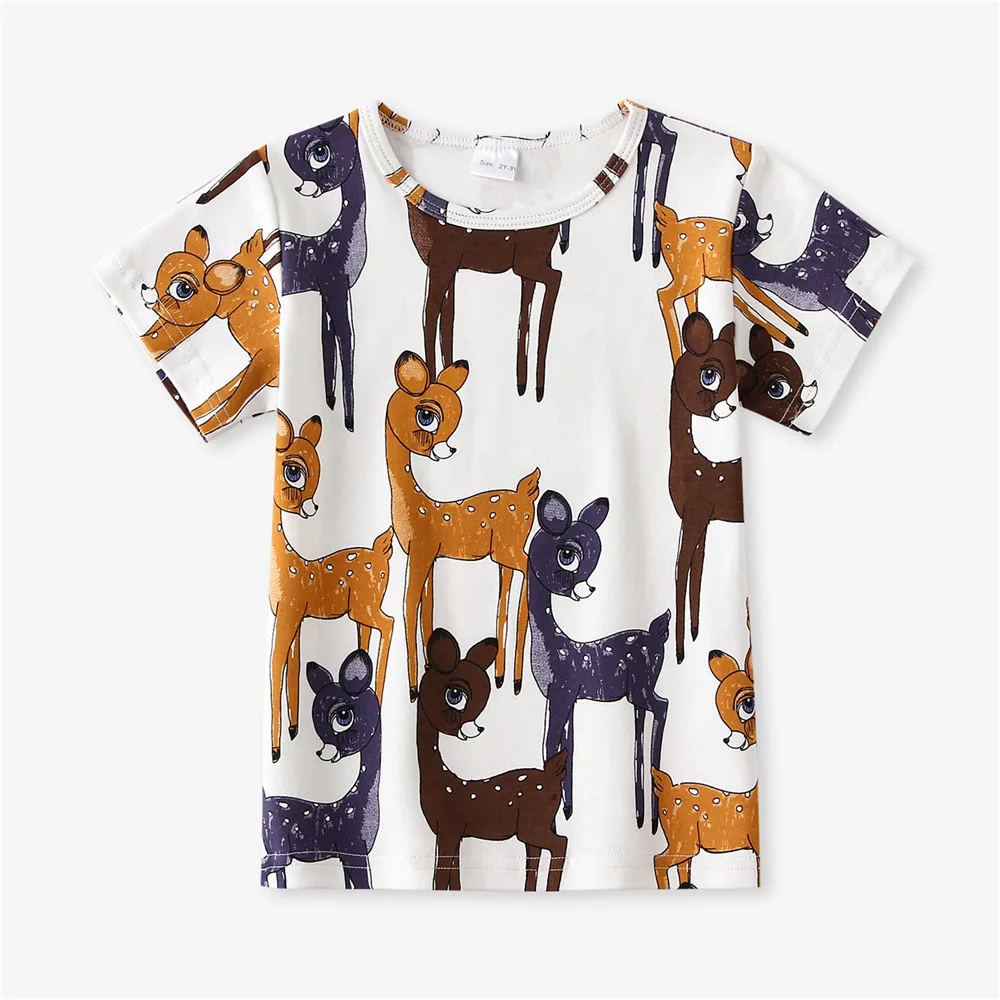 Kids Boy Girl T-Shirts Short Sleeve Children's Tees Baby Girl Tops O-Neck Cartoon Casual T Shirts Children Clothes Summer children t shirt