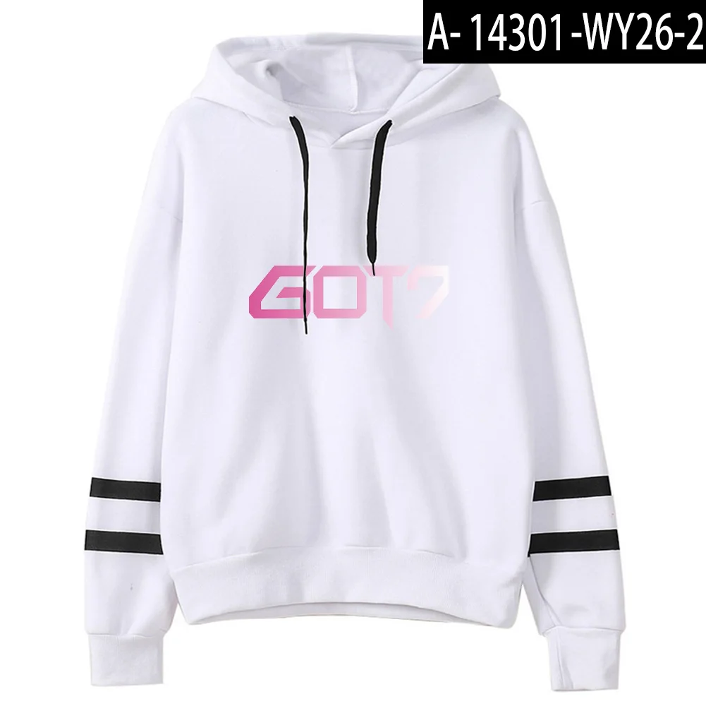 KPOP GOT7 толстовки с капюшоном GOT7 Kpop горячая Распродажа худи для фанатов I GOT7 Женский пуловер с длинным рукавом толстовки Повседневная одежда - Цвет: white