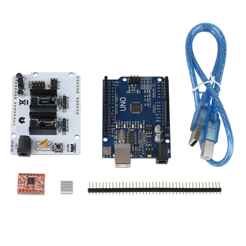 Плата расширения сканера для 3D-принтера Ciclop Arduino R3 Atmega328P A4988 Stepstick набор драйвера