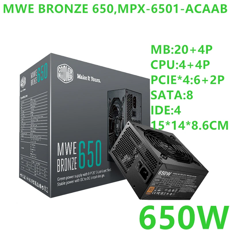 #Special Offers New PSU For Cooler Master Brand MWE BRONZE 650 ATX Back-line Power Supply 650W Power Supply MPX-6501-ACAAB