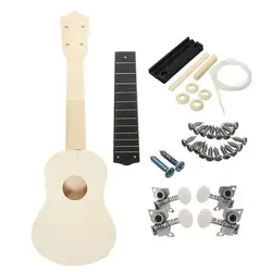 21 дюймов игрушка укулеле DIY комплект поддержка живопись в сборе Начинающий Гавайский гитара простой ручной работы инструмент музыкальный