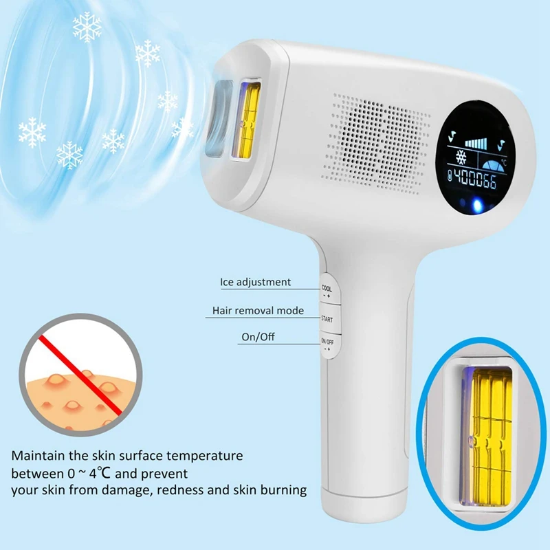 Перманентное удаление волос на лице и теле для женщин и мужчин Ipl средство для удаления волос холодный компресс 400000 вспышка для домашнего использования система удаления волос