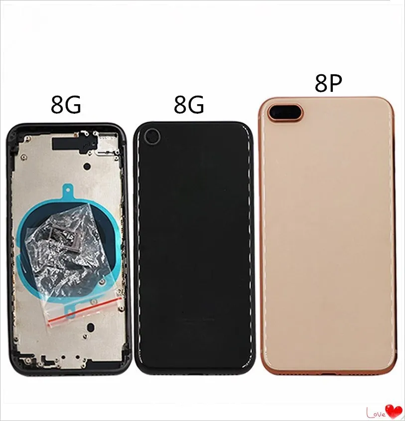 Для iphone 8 Plus 5,5 ''Корпус металлическая задняя Батарея крышка средней рамы задняя дверь Батарея чехол без Flex запасная часть