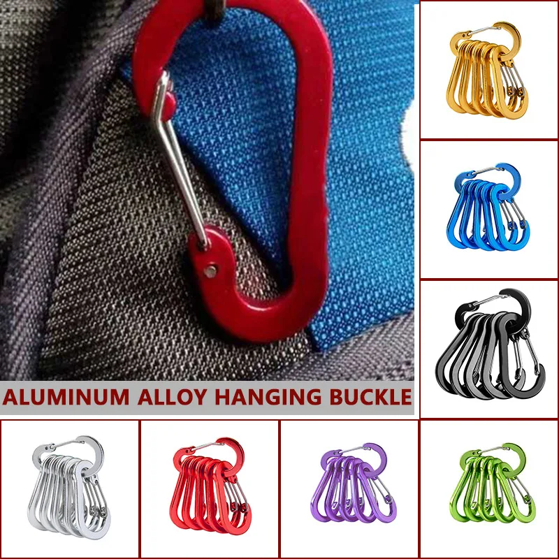 6 X Booms Fishing CC1 Steel Small Carabiner Clips 
