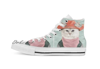 

Rodeo Cat Custom Casual High Top lace-up Canvas shoes sneakers Drop shipping