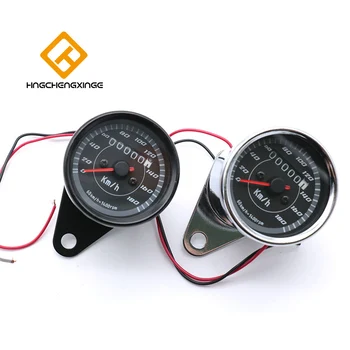 

Universal Double color LED light Odometer Speedometer km/h for Motorcycle Stainless Steel General mechanical