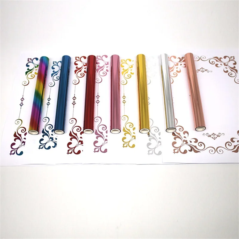 Rollo de papel de aluminio para estampado en caliente, lámina de oro de 5M X 1, impresora láser y laminador de tóner, lámina reactiva, papel de aluminio
