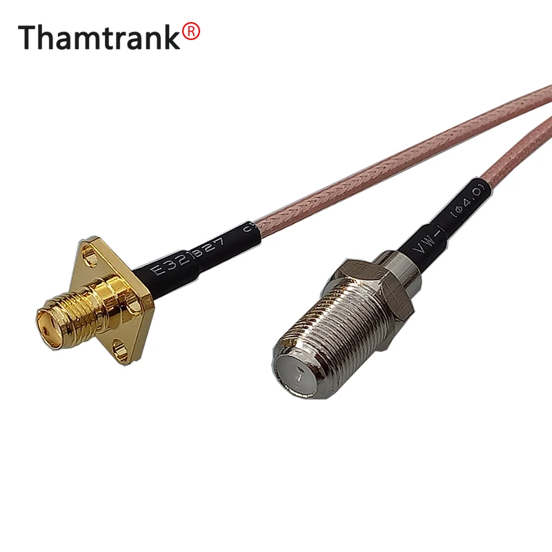 Радиочастотный кабель SMA гнездо Шасси Панель Крепление 4 отверстие RF разъем F