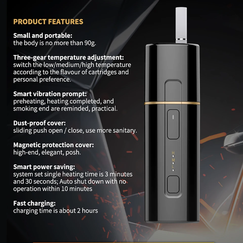 SMY Pluscig B3 heating stick dry herb vaporizer 1300mAh TC heat box kit for cigarette cartridge VS KeCig 2.0 Plus Kamry GXG (5)