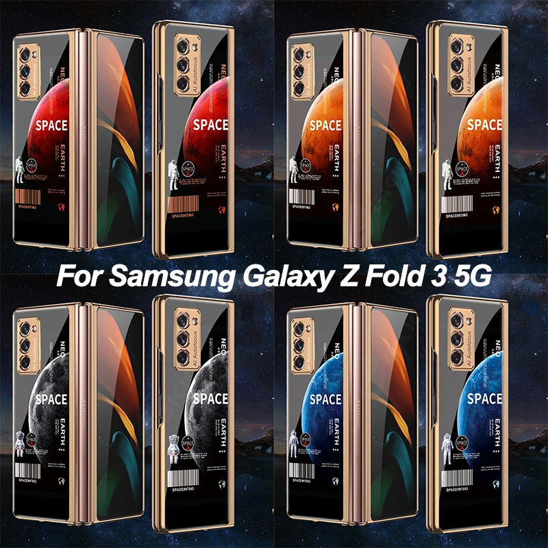 

Роскошный чехол из закаленного стекла с покрытием для Samsung Galaxy Z Fold 3 2