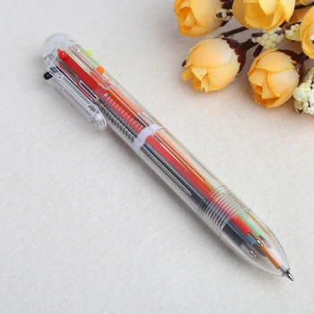 

6 Colors in 1 Ball Pens Multicolor Ballpoint Pen Students Office Stationery