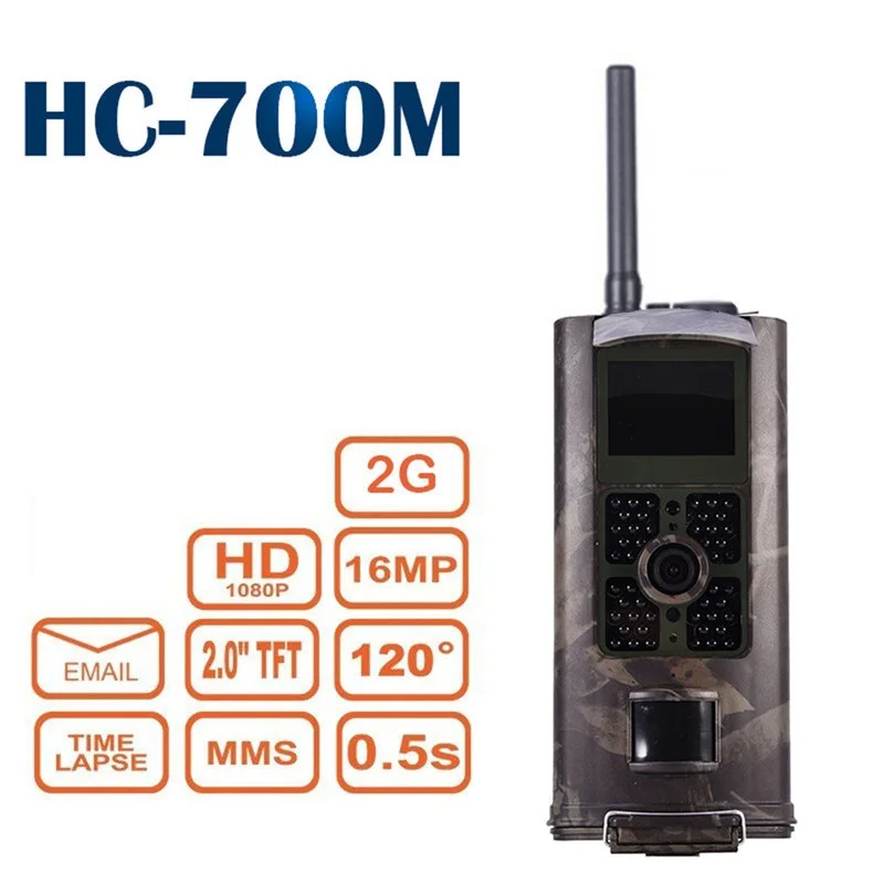 HC-700M 16MP 2/3g SMS охотничья камера наружная камера для наблюдения в дикой природе фото ловушки ПИР инфракрасная камера ночного видения Дикая камера