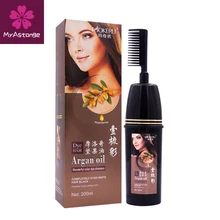 Gekleurde Multicolor Haarverf Haarverf Borstel Zwart Haar Shampoo Kleur Veranderd Met Kam Haarverf Kam Natuurlijke Dye Haar